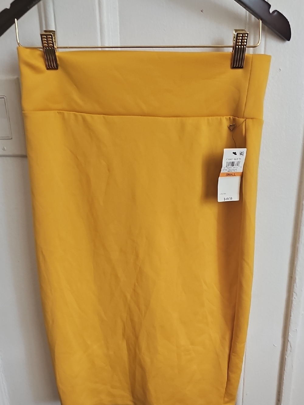 Yellow Pencil Skirt - Small